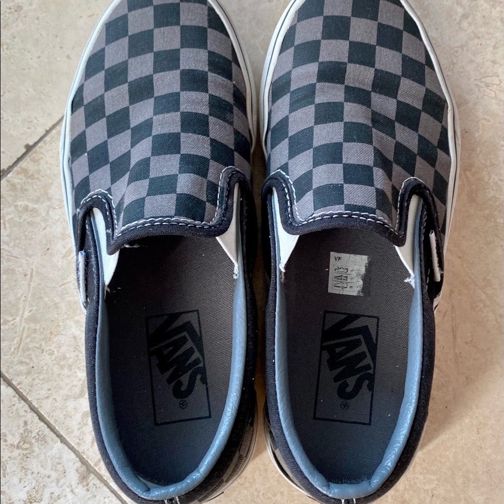 Vans checkered slip on shoes